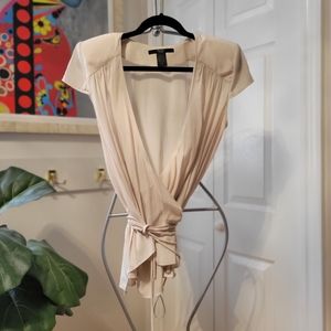 Smythe Wrap Blouse in Cream